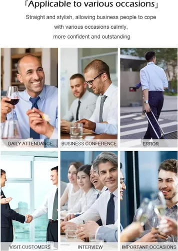 Vista 6 de Camisa de vestir de manga larga para hombre, ajuste regular, casual, con botones, color liso, con bolsillos