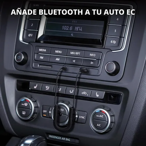 Vista 2 de Smof Adaptador auxiliar a Bluetooth, BT5.2, llamadas manos libres