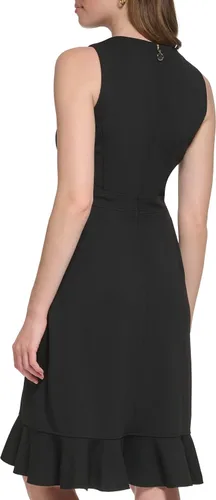 Vista 3 de Tommy Hilfiger Women's Sleeveless Knee-Length Sheath Scuba Crepe