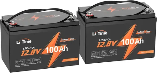 Vista 22 de Litime Batería de litio Xtra-Mini LiFePO4 de 12 V 100 Ah con Bluetooth y BMS de 100 A, mini batería de litio de 12 voltios, máximo 15000 ciclos