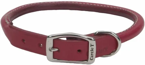 Vista 16 de Coastal Pet - Circle T - Collar redondo de cuero curtido de roble para perro, cómodo para perros con pelo largo o piel sensible, collar para Negro