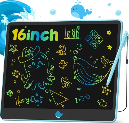 Vista 9 de Hockvill: Tableta de escritura LCD para niños de 8.8 pulgadas, juguetes para niñas y niños, pizarra para dibujar para niños de 3, 4, 5, 6, 7 años