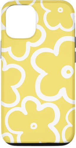Vista 26 de iPhone 16 Cute Flower Pattern Wildflower Lemon Yellow and White Floral Case