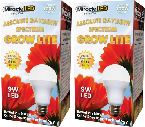 Vista 5 de Miracle LED Absolute Daylight Spectrum Grow Lite - Sustituye hasta 100 W - Bombilla LED hidropónica de espectro completo para invernadero, jardín e