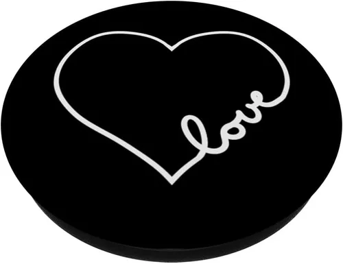 Vista 2 de PopSockets - Soporte para teléfonos y tabletas con diseño de corazones blancos