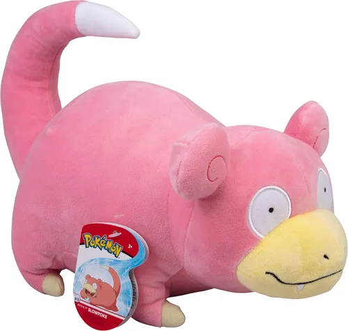 Vista 5 de Pokémon - Juguete de peluche de Slowpoke grande de 12 pulgadas - Con licencia oficial - Auténtico juguete de animal de peluche suave