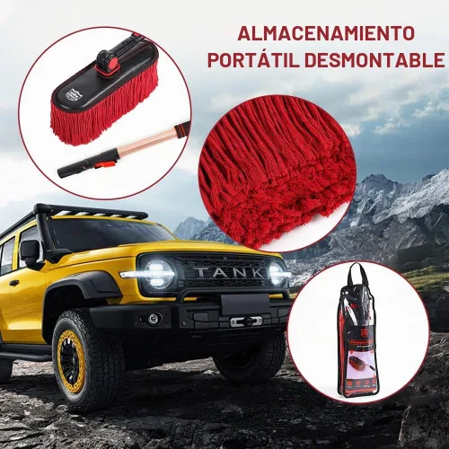 Vista 6 de Plumero extensible exterior para automóvil, algodón encerado