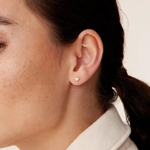 Vista 2 de PAVOI Aretes de aro de plata de ley 925, hipoalergénicos, minimalistas, para cartílago