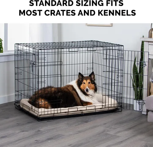 Vista 9 de Furhaven Cama para Perros para Perros Medianos/Pequeños y Gatos de Interior, 100% Lavable, Dimensionada para Adaptarse a Jaulas - Almohadilla