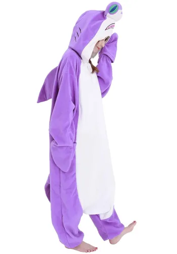 Vista 4 de Pijama Kigurumi de Tiburón Martillo para Adultos Multicolor