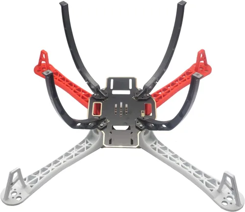 Vista 2 de ShareGoo F450 - Marco de avión multirotor de 4 ejes de 17.717 in, marco de dron, rueda con engranaje de deslizamiento de aterrizaje para kits