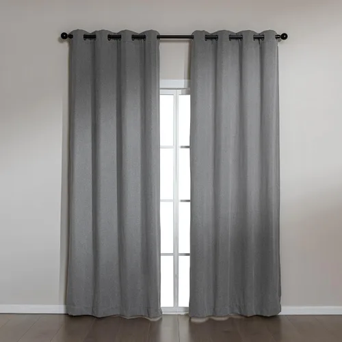 Vista 8 de Amazon Basics Cortinas de felpilla para oscurecer la habitación, cortinas filtrantes de luz para dormitorio y sala de estar, juego de 2 paneles