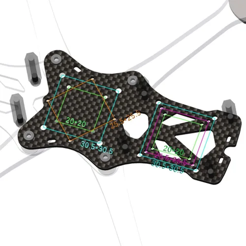Vista 3 de Kit de marco para drones compatible con APEX HD Racing Drone Quadcopter (marco con impresión 3D)