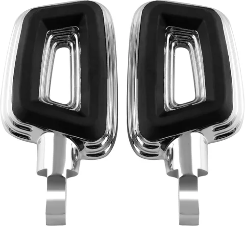 Vista 13 de TCT-MOTORPARTS Estriberas de pie para reposapiés estilo montaje macho de 0.433 in para Harley Touring Road King Glide Negro #01