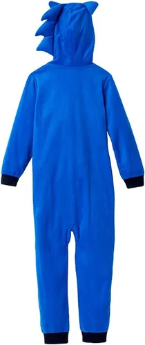 Vista 2 de Sonic The Hedgehog Boys Pajama Onesie Hooded Zip Front Blanket Sleeper for Kids