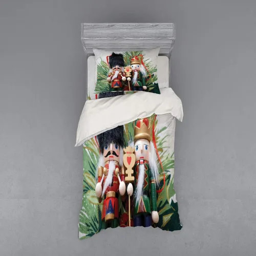 Vista 9 de Lunarable Juego de ropa de cama de dibujos animados, estampado de sol, nube, arco iris, luna, lluvia, clima, juego de funda de edredón de 3 piezas