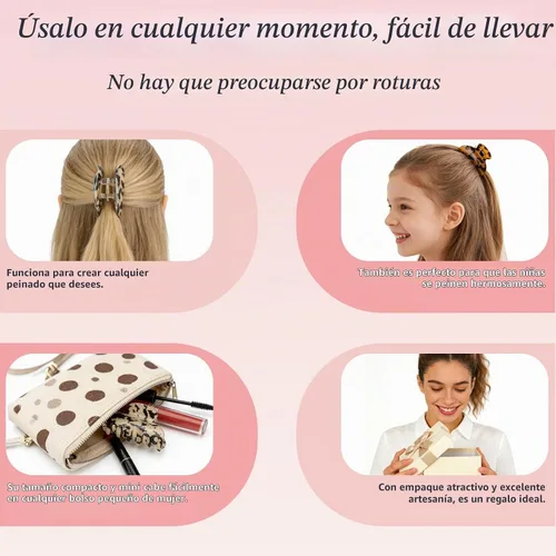 Vista 6 de JIRIS 2 pinzas para el pelo de 2.75 pulgadas, pinzas de plátano, pasadores de tortuga, celuloide, diseño francés, pasadores de celuloide