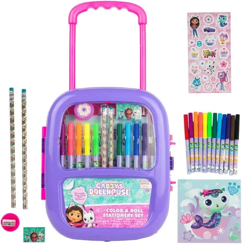 Vista 14 de Juego de Colorear y Enrollar de Barbie con Estuche de Transporte, Pegatinas y Suministros Artísticos