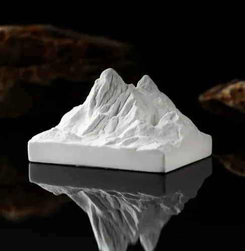 Vista 2 de TRANSGOOD Modelo de montaña en miniatura Alpes suizos Souvenir Yeso Suiza Artesanía Regalo Decoración del Hogar Colección Pisapeles