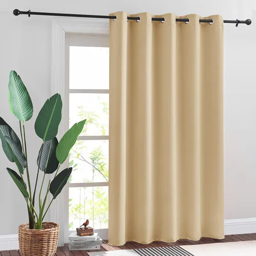 Vista 30 de RYB HOME Cortinas portátiles para puerta con privacidad, cortinas opacas y aislantes térmicas para dormitorio, armario, sala de estar, comedor, Beige