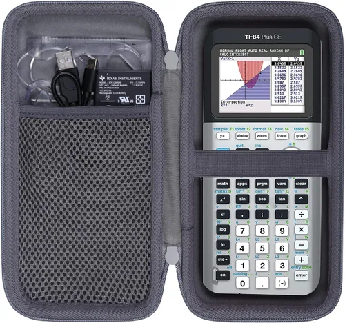 Vista 16 de co2CREA Estuche de transporte para Texas Instruments TI-84 Plus CE Python mejorado/TI-84/TI-Nspire CX II CAS/TI-Nspire CX II/TI-83 Plus/TI-89