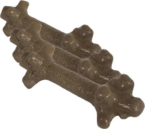 Vista 11 de Pet Qwerks Nylon Stick BarkBone - Juguetes duraderos para perros masticadores agresivos - Sabor menta - 6 pulgadas
