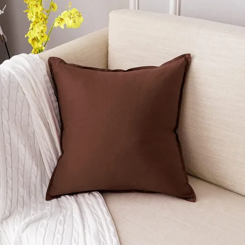Vista 25 de Jeanerlor - Funda de cojín sólida de lino y algodón para decoración, de 18x18 pulgadas, funda de almohada especial para sofá, cama, silla