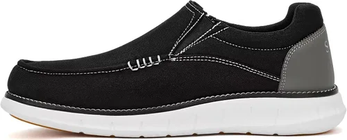 Vista 7 de Mocasines de lona para hombre, cómodos, informales, formales, modernos, duraderos, para caminar
