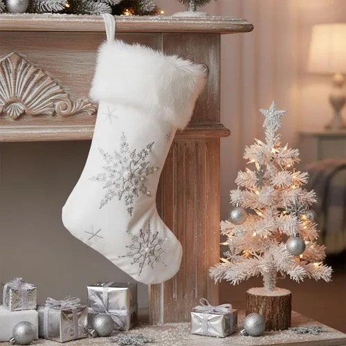 Vista 7 de Colección de calcetas navideñas alegres de Comfy Hour (bordado de terciopelo suave)