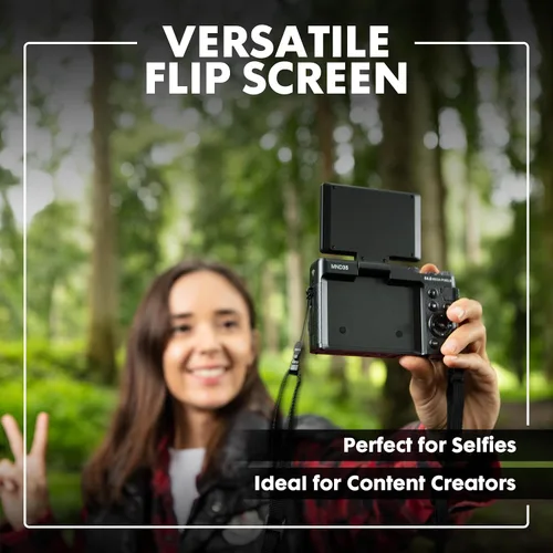Vista 3 de Minolta Cámara digital de 64 megapíxeles con enfoque automático, video 4K y LCD abatible
