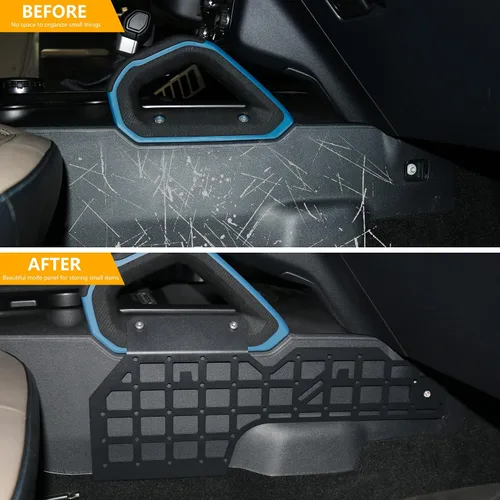 Vista 2 de Molle Panel para Ford Bronco 2021 2022 2023 2024 2025 2/4 puertas Accesorios interiores de 2/4 puertas, almacenamiento de consola central