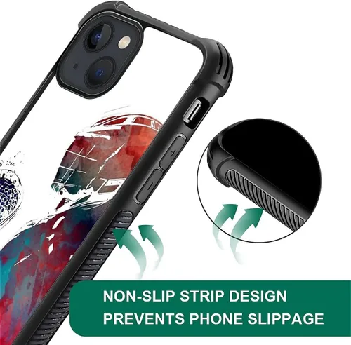 Vista 55 de Compatible con funda para iPhone 6 Plus/6s Plus,Bite Your Teeth Diseño de patrón asombroso, funda trasera dura de PC anti-arañazos y a prueba