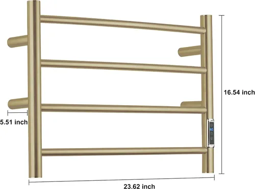 Vista 4 de Toalleros térmicos para baño, calentadores eléctricos de pared con temporizador y control de temperatura, calentador para baño, cepillado