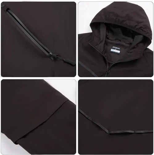 Vista 4 de K.E.J. Chaqueta de lluvia de golf, impermeable, trajes de lluvia de golf para hombres, equipo de lluvia de golf