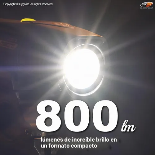 Vista 2 de Cygolite Metro Series Bike Lights, USB Rechargeable, Secure Hard Mount, Night & Daytime Modes, Compact, Durable, IP67 Waterproof; Road, Mountain