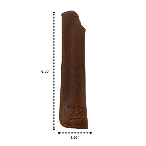 Vista 4 de Hide & Drink, Estuche para bolígrafos hecho a mano de cuero de grano completo (marrón bourbon)