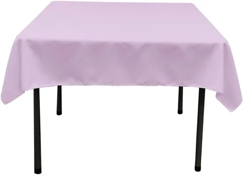 Vista 118 de LA Linen. Mantel cuadrado de popelina de poliéster