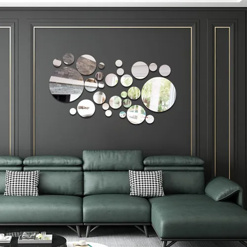 Vista 9 de KIMOBER 13 calcomanías de pared con forma de corazón, acrílico plateado para el día de San Valentín, autoadhesivas, removibles, para decoración