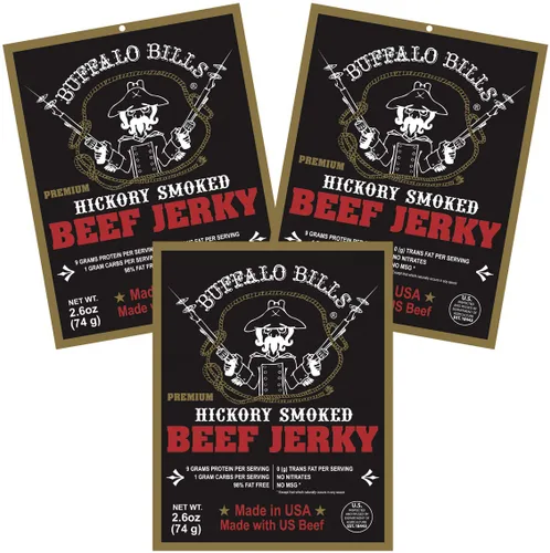 Vista 5 de Buffalo Bills Cecina de Carne de Hickory Premium 20 unidades envueltas (20 tiras por envase)