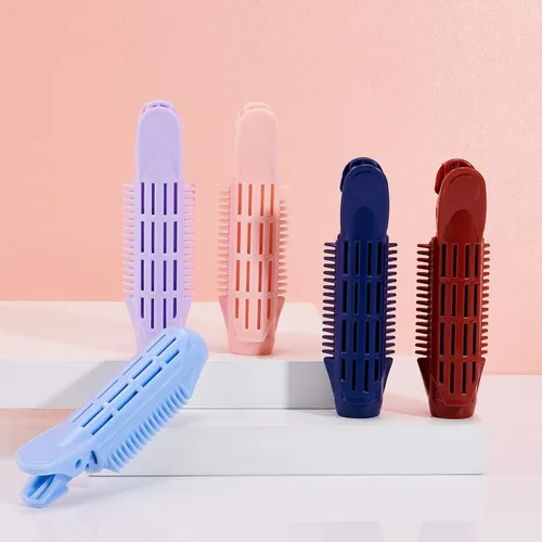 Vista 5 de SUPERFINDINGS 12 unids Instantánea Raíz Volumizador Raíz s Auto Grip Raíz Volumen Rizador de Pelo Clip Color Marrón para Mujeres Peinado