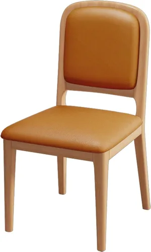 Vista 42 de Solid Wood Dining Room Chairs Minimalist,Kitchen Chairs with Soft Padded Back,Living Room Chair for Office Reading,Wood Frame,Armless Vanity
