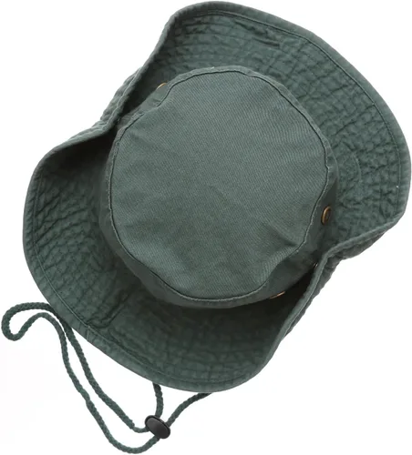Vista 4 de Sombrero de cubeta para verano, para exteriores, para pescar, de safari, de caza, con correa ajustable