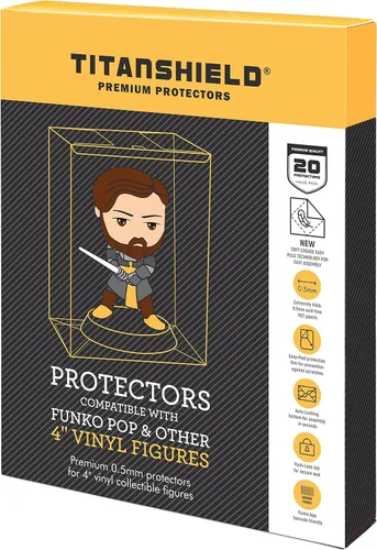 Vista 7 de TitanShield Funda protectora de 0.020 in compatible con Funko - Figuras de vinilo Pop! de 4 pulgadas (paquete de 8)