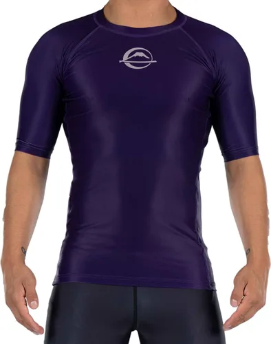 Vista 11 de FUJI Baseline Ranked Long Sleeve Jiu Jitsu Rashguard, BJJ Rashguard for Men and Women Negro