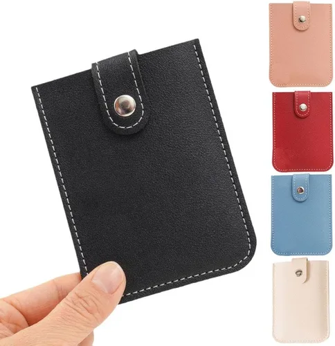 Vista 2 de Crazyview Cardcarie - Organizador de tarjetas extraíble, bolsa organizadora de cuero con cierre a presión, organizador de tarjetas extraíble