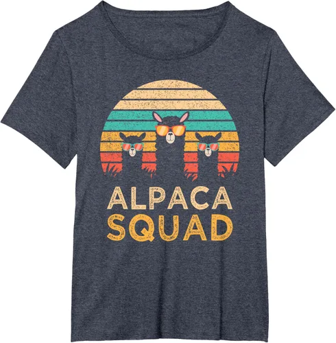 Vista 80 de Divertidas gafas de sol de escuadrón de alpaca Cool Alpacas Vintage Gift T-Shirt, Negro, S