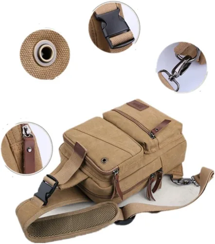Vista 7 de XINCADA Bolso bandolera para hombre, bolso cruzado pequeño, mochila de viaje, bolsa de mensajero para hombres y mujeres