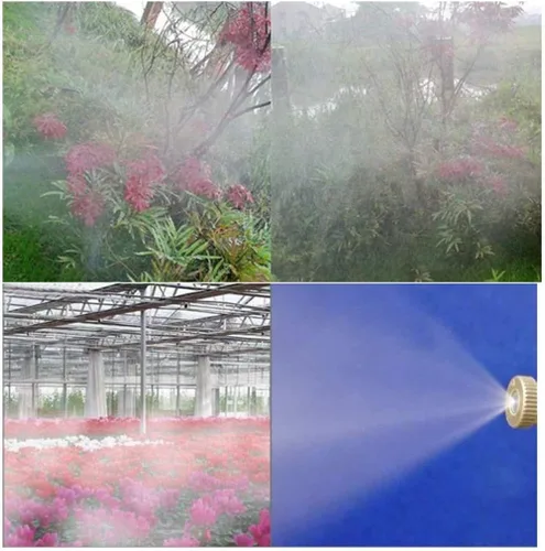 Vista 6 de Boquilla de nebulización de latón, paquete de 10 pulverizadores de alta presión 10/24 UNC para exteriores antigoteo con cabezal de rociado, puntas