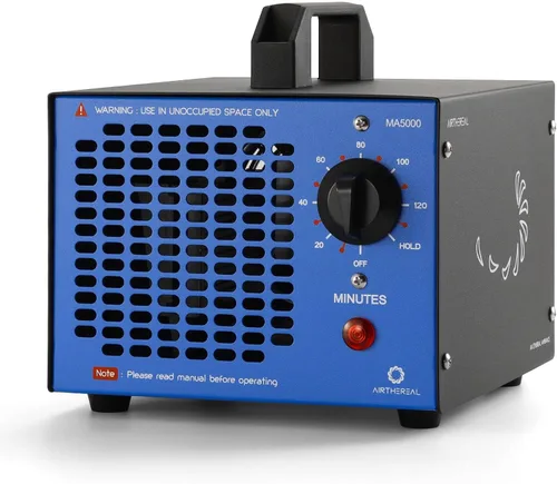 Vista 10 de Airthereal MA5K - Generador de ozono para el hogar, eliminador de olores ionizador de aire de ozono con temporizador de 120 minutos, diseño ligero