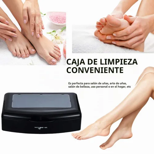 Vista 3 de Machine-Ya Bandeja de esterilización de plástico, caja de esterilización, bandeja esterilizadora de herramientas de arte de uñas, bandeja Negro